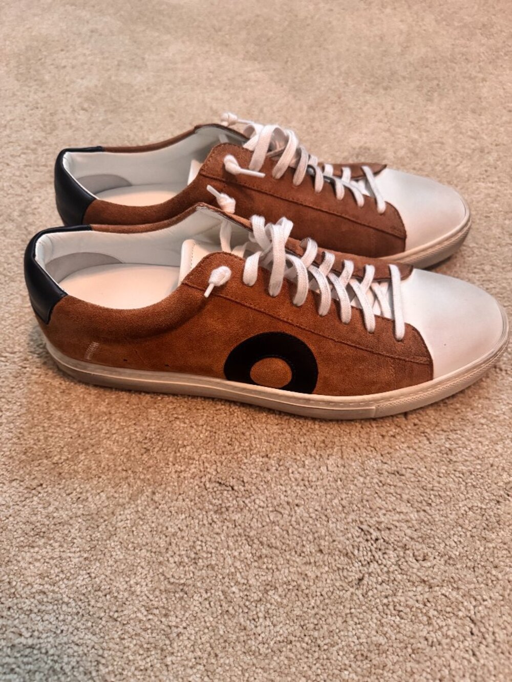 Oliver Cabell Low 1 Sneakers EU 44 US 11 Cognac Suede White Leather